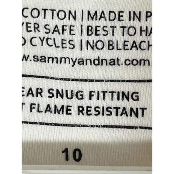 Sammy Nat Christmas Pajama Set 10 White Holiday Santa Festive Preppy Family 80s - Picture 3 of 10